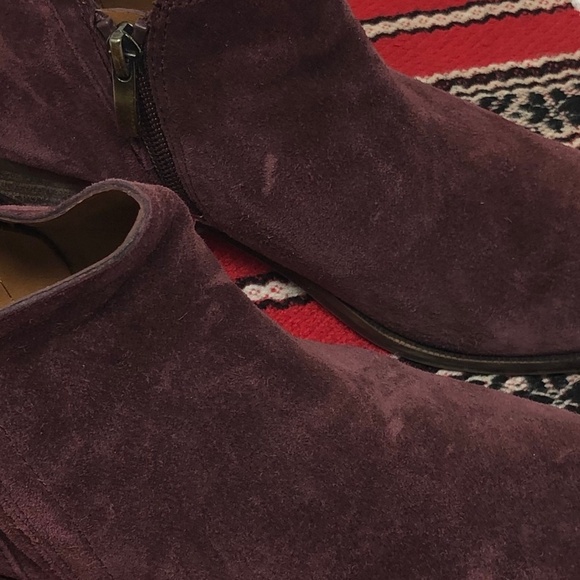 Franco Sarto A Paivley Purple Suede Booties 8M - Picture 7 of 8